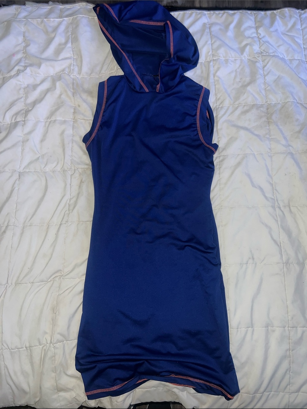 FASHION NOVA BODY HUGGING NAVY DRESS WITH HOODIE